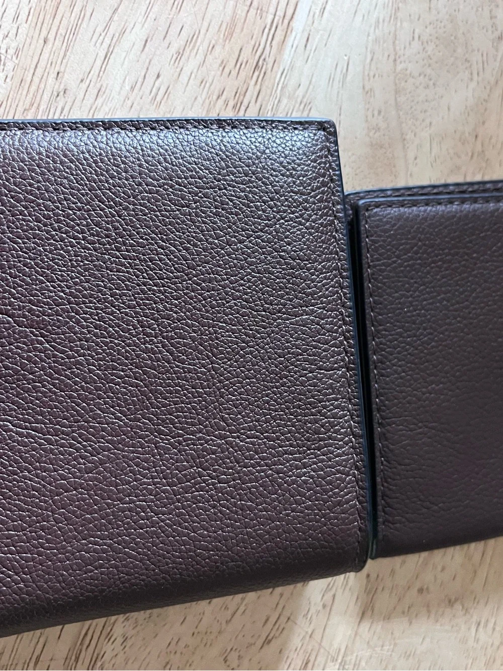 Coach Men's Pebbled Leather Bifold Wallet in Dark Brown
